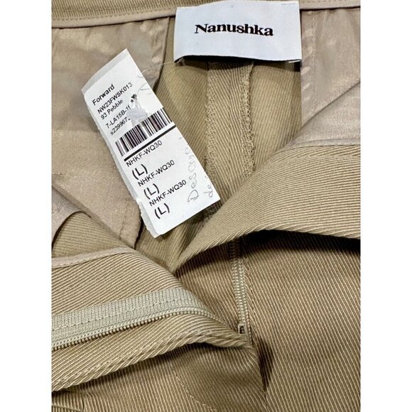NANUSHKA Edena Skirt in Pebble Large New Womens Long Maxi Chinos Khaki - Picture 10 of 16